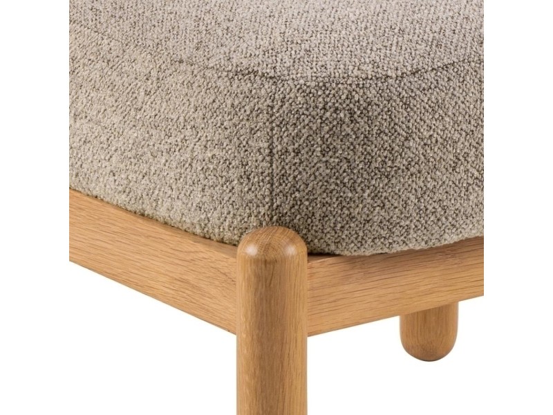 Fotel Burley beżowy/ dąb - ACTONA